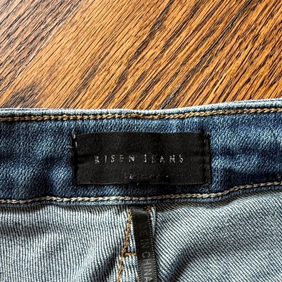 Distressed Junior 7 Blue Straight Distressed Leg Jeans - Picture 2 of 5